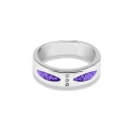 BM-R-335 Pierścionek Memorialny Unisex z drobnymi kryształkami - THREE TOGETHER