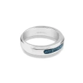 BM-R-337 Pierścionek Memorialny Unisex z drobnymi kryształkami - REMEMBRANCE