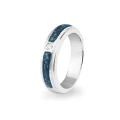 BM-R-337 Pierścionek Memorialny Unisex z drobnymi kryształkami - REMEMBRANCE