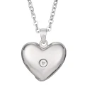 BM-SFP-1118 Naszyjnik Relikwiarz z drobnymi kryształkami - HEART