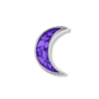 Amulet / zawieszka / charms do szklanego sekretnika z prochami / włosami / sierścią w żywicy - DUŻY KSIĘŻYC