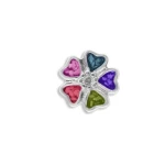Amulet / zawieszka / charms do szklanego sekretnika z prochami / włosami / sierścią w żywicy - DUŻY KWIATEK