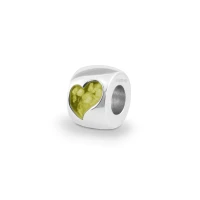 Charms z prochami / włosami / sierścią w żywicy Memorialny z drobnymi kryształakmi - CHERISH