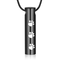 Naszyjnik / relikwiarz na prochy ze stali szlachetnej PSIE ŁAPKI