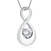 Naszyjnik / relikwiarz na prochy ze stali szlachetnej ÓSEMKA Z SERCEM