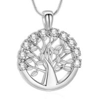 Naszyjnik / relikwiarz na prochy ze stali szlachetnej DRZEWO