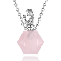 Naszyjnik / relikwiarz na prochy z kamienia naturalnego SILENCE