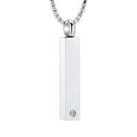 Naszyjnik / relikwiarz na prochy ze stali szlachetnej CLASSIC SILVER