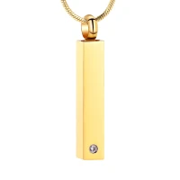 Naszyjnik / relikwiarz na prochy ze stali szlachetnej CLASSIC GOLD