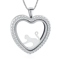 Puzderko/naszyjnik na prochy ze stali szlachetnej PUZDERKO Z KOTEM